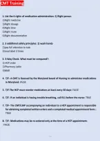 CMT Training EXAM Questions & Answers&comma; Well Elaborated  Already Verified Test 100&percnt; Verified solutions  Latest&excl;&excl;