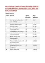 NH COUNSELING JURISPRUDENCE EXAMINATION COMPLETE QUESTIONS AND DETAILED SOLUTIONS LATEST UPDATE THIS YEAR JUST RELEASED