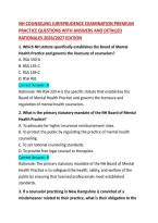NH COUNSELING JURISPRUDENCE EXAMINATION PREMIUM PRACTICE QUESTIONS WITH ANSWERS AND DETAILED RATIONALES 2026&sol;2027 EDITIO