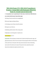 NSG 444A Exam 4 V2 &vert; NSG 444A Transition to &NewLine;Practice &vert; Actual Q&A with Rationale &lpar;NSG444A &NewLine;Exam 4&rpar; &vert; Grand Canyon University