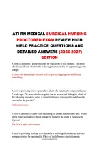 ATI RN Medical-Surgical Nursing Proctored Exam Review 2026&ndash;2027 &vert; High-Yield Questions & Detailed Answers &lpar;PDF&rpar;