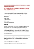 BRITISH COLUMBIA LOCKSMITH APPRENTICE EXAMINATION &ndash; SECOND COMPLETE QUESTION BANK&NewLine;200 ALL-NEW QUESTIONS WITH DETAILED RATIONALES &ndash; COVERING EVERY COMPETENCY DOMAIN