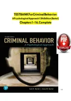 TEST BANK For Criminal Behavior&colon; A Psychological Approach 12th Edition &lpar;Bartol&rpar; Chapters 1 - 16&comma; Complete&NewLine;