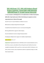 NSG 448 Exam 2 V2 &vert; NSG 448 Evidence-Based &NewLine;Project Capstone &vert; Actual Q&A with Rationale &NewLine;&lpar;NSG448 Exam 2&rpar; &vert; Grand Canyon University 