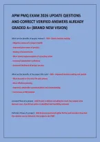 APM PMQ EXAM 2026 UPDATE QIESTIONS&NewLine;AND CORRECT VERIFIED ANSWERS ALREADY&NewLine;GRADED A&plus; &lpar;BRAND NEW VISION&rpar;