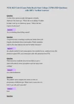 NUR 1023 Unit 6 Exam Palm Beach State College &vert; UPDATED Questions&NewLine;with 100&percnt; Verified Answers