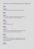 NURS 3554 Exam 1 &vert; UPDATED Questions with 100&percnt; Verified Answers&NewLine;