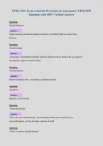 NURS 3554&period; Exam 2 &lpar;Suicide Prevention & Assessment&rpar; &vert; UPDATED&NewLine;Questions with 100&percnt; Verified Answers