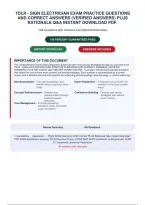 TDLR - SIGN ELECTRICIAN EXAM PRACTICE QUESTIONS&NewLine;AND CORRECT ANSWERS &lpar;VERIFIED ANSWERS&rpar; PLUS&NewLine;RATIONALE Q&A INSTANT DOWNLOAD PDF&period;