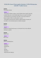 NURS 3554&period; Exam 4 &lpar;Neurocognitive Disorders&rpar; &vert; UPDATED Questions&NewLine;with 100&percnt; Verified Answers