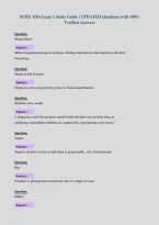 NURS 3554 Exam 1 Study Guide &vert; UPDATED Questions with 100&percnt;&NewLine;Verified Answers