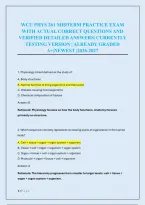 WCU PHYS 261 MIDTERM PRACTICE EXAM &NewLine;WITH ACTUAL CORRECT QUESTIONS AND &NewLine;VERIFIED DETAILED ANSWERS&vert; CURRENTLY &NewLine;TESTING VERSION &vert; ALREADY GRADED &NewLine;A&plus;&vert;NEWEST &vert;2026-2027