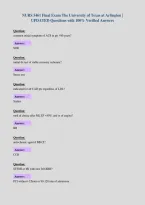 NURS 5461 Final Exam The University of Texas at Arlington &vert;&NewLine;UPDATED Questions with 100&percnt; Verified Answers