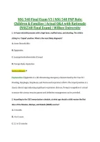 NSG 548 Final Exam V3 &vert; NSG 548 FNP Role&colon; &NewLine;Children & Families &vert; Actual Q&A with Rationale &NewLine;&lpar;NSG548 Final Exam&rpar; &vert; Wilkes University