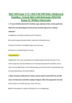 NSG 548 Exam 4 V1 &vert; NSG 548 FNP Role&colon; Children & &NewLine;Families &vert; Actual Q&A with Rationale &lpar;NSG548 &NewLine;Exam 4&rpar; &vert; Wilkes University