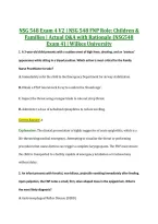 NSG 548 Exam 4 V2 &vert; NSG 548 FNP Role&colon; Children & &NewLine;Families &vert; Actual Q&A with Rationale &lpar;NSG548 &NewLine;Exam 4&rpar; &vert; Wilkes University 