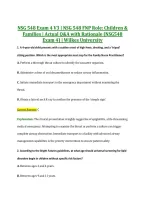 NSG 548 Exam 4 V3 &vert; NSG 548 FNP Role&colon; Children & &NewLine;Families &vert; Actual Q&A with Rationale &lpar;NSG548 &NewLine;Exam 4&rpar; &vert; Wilkes University