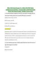 NSG 548 Final Exam V1 &vert; NSG 548 FNP Role&colon; &NewLine;Children & Families &vert; Actual Q&A with Rationale &NewLine;&lpar;NSG548 Final Exam&rpar; &vert; Wilkes University 