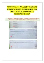 PRACTICE ATI PN ADULT MEDICAL &NewLine;SURGICAL &lpar;ADULT MED-SURG&rpar; 2026 &NewLine;LEVEL 3 PROCTORED EXAM &NewLine;ASSESSMENT &vert; NGN