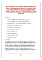 MCAT EXAM AND PRACTICE EXAM NEWEST 2026&sol;2027 TEST &NewLine;BANK &vert; MEDICAL COLLEGE ADMISSION TEST AAMC EXAM &NewLine;PREP WITH COMPLETE 400 REAL EXAM QUESTIONS AND &NewLine;CORRECT VERIFIED ANSWERS &vert; ALREADY GRADED A&plus; &lpar;MOST &NewLine;RECENT&excl;&excl;&rpar;&rsqb;