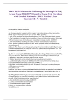 &NewLine;WGU D220 Information Technology in Nursing Practice &vert; Actual Exam 2026&sol;2027 &vert; Complete Exam-Style Questions with Detailed Rationales &vert; 100&percnt; Verified &vert; Pass Guaranteed &ndash; A&plus; Graded&NewLine;&NewLine;