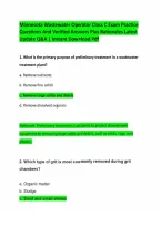Minnesota Wastewater Operator Class C Exam Practice Questions And Verified Answers Plus Rationales Latest Update Q&A &vert; Instant Download Pdf