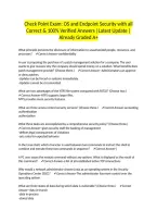 Check Point Exam&colon; OS and Endpoint Security with all Correct & 100&percnt; Verified Answers &vert;Latest Update &vert;Already Graded A&plus;