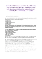 Electrolysis IBEC and Laser State Board Practice Test &vert; Actual Exam 2026&sol;2027 &vert; Complete Exam-Style Questions with Detailed Rationales &vert; 100&percnt; Verified &vert; Pass Guaranteed &ndash; A&plus; Graded