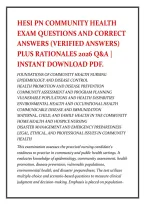 HESI PN COMMUNITY HEALTH &NewLine;EXAM QUESTIONS AND CORRECT &NewLine;ANSWERS &lpar;VERIFIED ANSWERS&rpar; &NewLine;PLUS RATIONALES 2026 Q&A &vert; &NewLine;INSTANT DOWNLOAD PDF