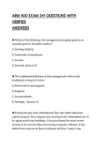 ARM 400 EXAM 241 QUESTIONS WITH VERIFIED&period;pdf&NewLine;&NewLine;