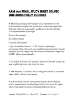 ARM 400 FINAL STUDY SHEET SOLVED QUESTIONS FULLY CORRECT&period;pdf&NewLine;&NewLine;
