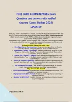TDCJ CORE COMPETENCIES Exam Questions and answers with verified Answers &lpar;Latest Update 2026&rpar; UPDATE&excl;&excl;&NewLine;