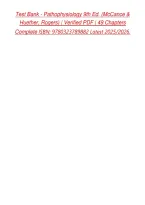 Test Bank - Pathophysiology 9th Ed&period; &lpar;McCance & Huether&comma; Rogers&rpar; &vert; Verified PDF &vert; 49 Chapters Complete ISBN&colon; 9780323789882 Latest 2025&sol;2026&period;