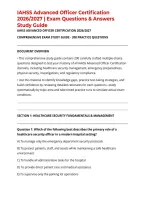 IAHSS Advanced Officer Certification 2026&sol;2027 &vert; Exam Questions & Answers Study Guide