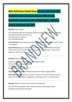 NSG-3450 Mental Health Exam &vert; Actual Latest Exam With Verified Questions & Correct Answers With Revised Rationales &vert; Complete Bundle Of Past Papers &sol; Mid-term Exam & Final Exam &vert; A&plus; PASS