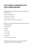 ARRT CI REVIEW COMPREHENSIVE EXAM SCRIPT VERIFIED RESPONSES&period;pdf&NewLine;&NewLine;&NewLine;