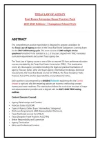 TEXAS LAW OF AGENCY &NewLine;Real Estate Licensing Exam Practice Pack &NewLine;2027-2028 Edition &vert; Champions School Style