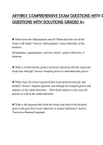ARTHREX COMPREHENSIVE EXAM QUESTIONS WITH SOLUTIONS GRADED&period;pdf&NewLine;&NewLine;