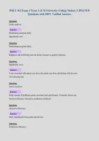 PHLT 412 Exam 3 Texas A & M University-College Station &vert; UPDATED&NewLine;Questions with 100&percnt; Verified Answers&NewLine;