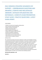 PALS VERSION B PEDIATRIC ADVANCED LIFE &NewLine;SUPPORT &ndash; COMPREHENSIVE QUESTIONS AND &NewLine;ANSWERS &vert; VERIFIED AND WELLDETAILED &NewLine;ANSWERS &vert; DETAILED EXPLANATIONS AND &NewLine;RATIONALES &vert; COMPLETE EXAM PREPARATION &NewLine;STUDY GUIDE &vert; PRACTICE QUESTIONS &vert; LATEST &NewLine;EXAM UPDATE 