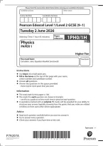2026 GCSE EDEXCEL PHYSICS PAPER 1 HIGHER