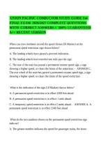 UNION PACIFIC CONDUCTOR STUDY GUIDE FOR FINAL EXAM 2026&sol;2027 COMPLETE QUESTIONS WITH CORRECT ANSWERS &sol;&sol; 100&percnt; GUARANTEED A&plus;&plus; RECENT VERSION