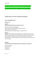 CAMPBELL BIOLOGY&comma; 13TH EDITION EXAM COMPREHENSIVE &NewLine;QUESTIONS AND CORRECT ANSWERS LATEST EDITION 2026