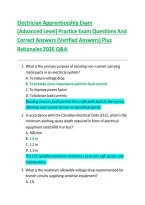 Electrician Apprenticeship Advanced Exam 2026 &vert; Practice Questions & Answers