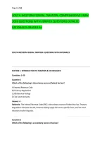 SOUTH-WESTERN FEDERAL TAXATION&colon; COMPREHENSIVE EXAM &NewLine;2026 QUESTIONS WITH VERIFIED QUESTIONS DETAILED &NewLine;RATIONALES GRADED A&plus;