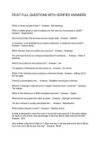 PICAT FULL QUESTIONS WITH VERIFIED ANSWERS