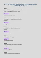 WGU C207 Data Driven Decision Making C 214 &vert; UPDATED Questions&NewLine;with 100&percnt; Verified Answers