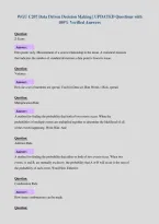 WGU C207 Data Driven Decision Making &vert; UPDATED Questions with&NewLine;100&percnt; Verified Answers