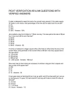 PICAT VERIFICATION AR & MK QUESTIONS WITH VERIFIED ANSWERS