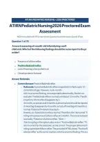 ATI RN Pediatric Nursing 2026 Proctored Exam NGN&colon; 70 Q&A Study Guide&NewLine;&NewLine;
